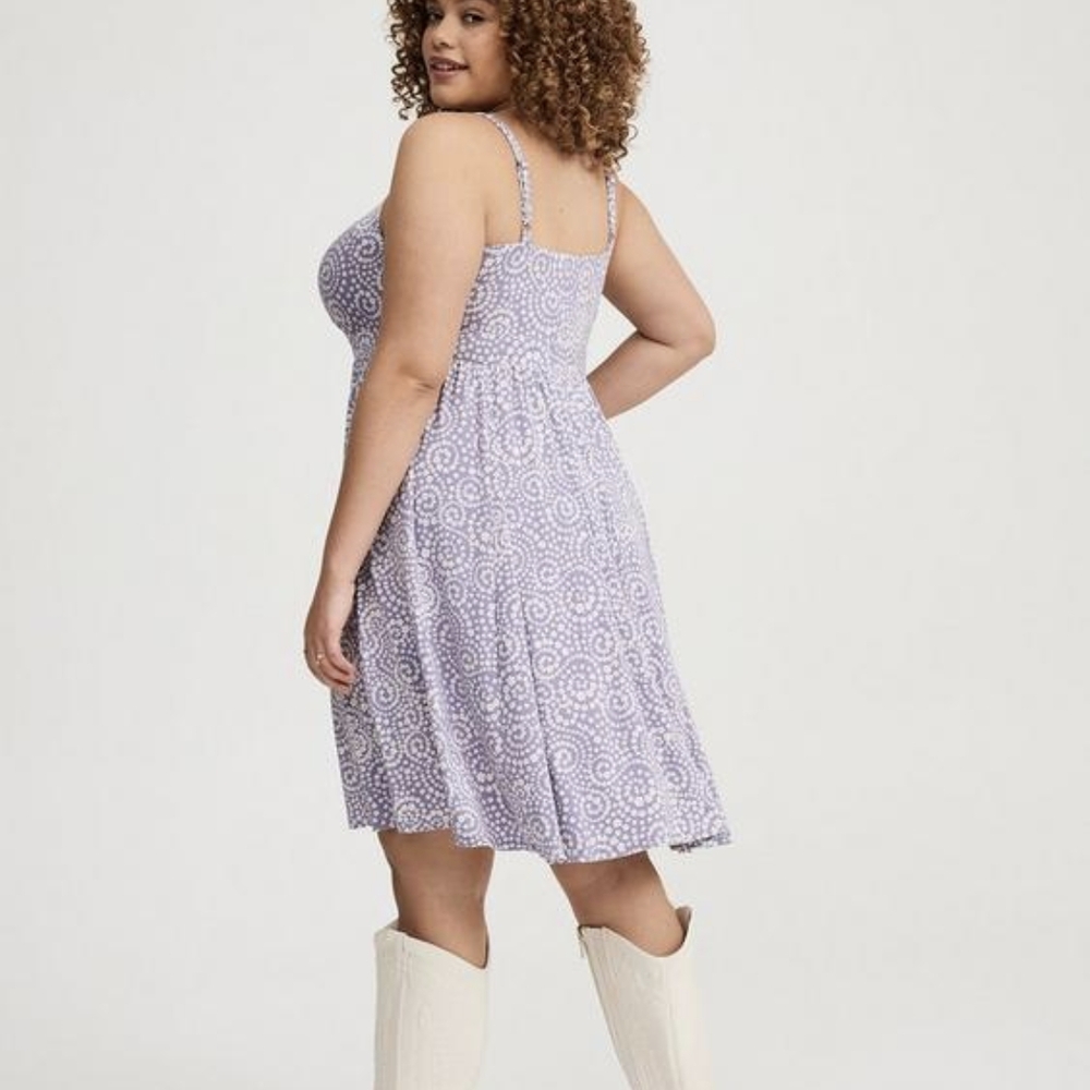 Torrid Super Soft Purple Mini Dress Size 0X - Picture 2 of 6